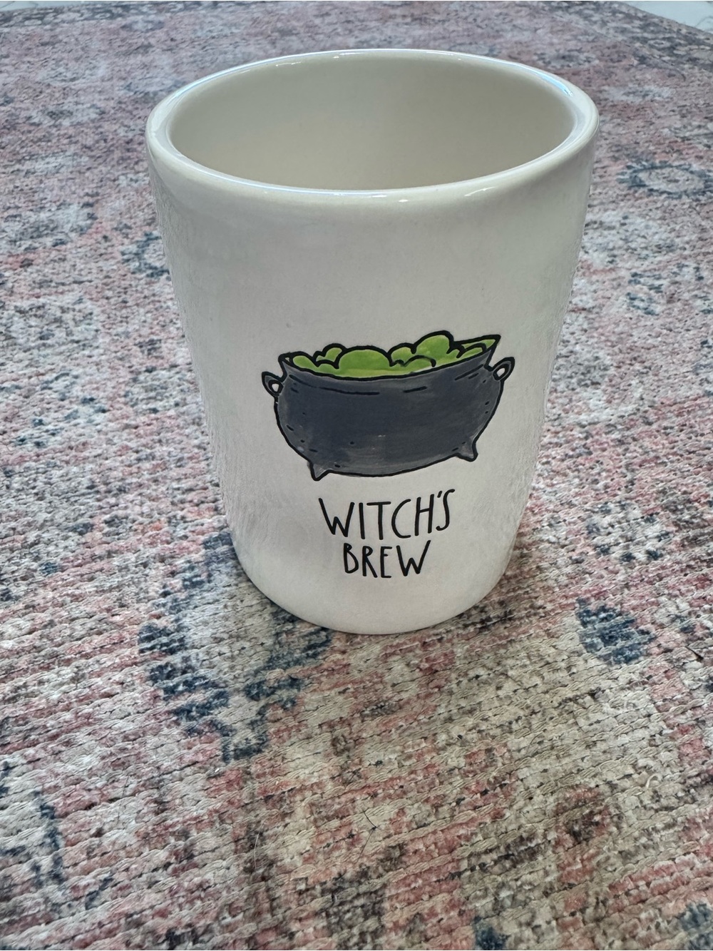 Rae Dunn White Ceramic 'Witch's Brew'